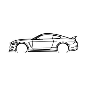 Ignite Laser Ford 2018 Mustang GT Silhouette Metal Wall Art Rustic Metal 47inch/120cm
