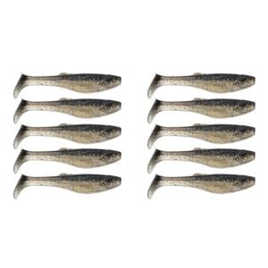 2x 5PK 4In Rapala Crush City Heavy Hitter Plastic Paddle Tail Lures -Black Gold