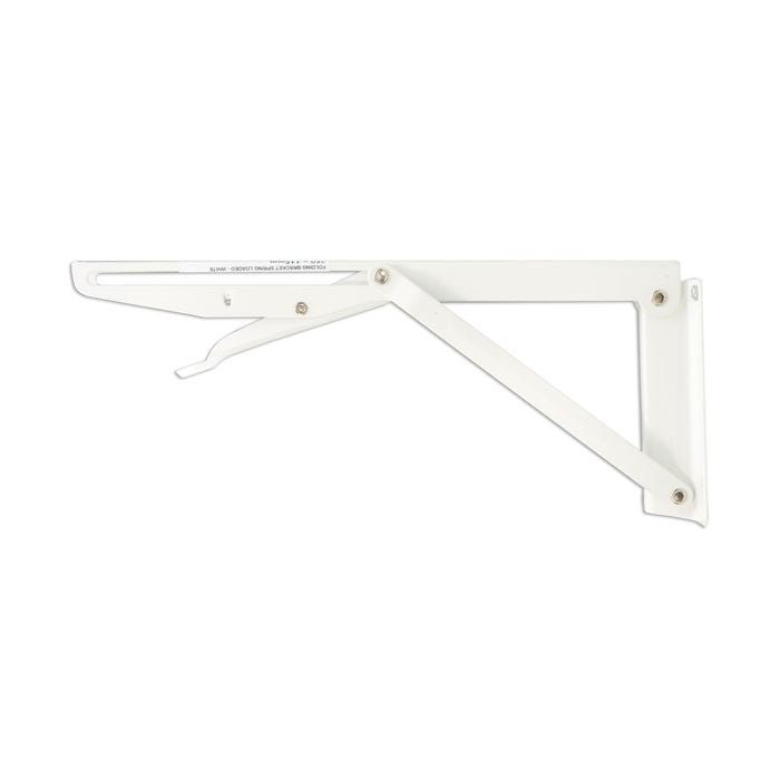 Carinya 250 x 115mm White Spring Loaded Folding Bracket