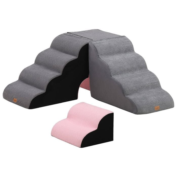 Tedi's Multi-functional Combination Foam Dog Stairs Adjustable Height 6+4 Steps