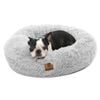 Charlie's Shaggy Faux Fur Round Calming Dog Bed Arctic White Large