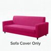 Anyseat 4 Seater Sofa Cover Plain Rose Red Style And Protection For Living Room Sofa Chair Elastic Stretchable Slipcover