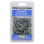 Otter 4.8 x 9.6mm Open Stainless Steel Blind Rivets - 100 Pack