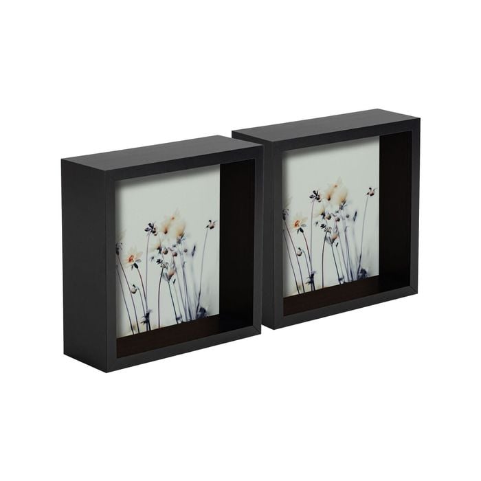 Nicola Spring 2 Piece Box Photo Frame Set - 6 x 6 Square Acrylic Frame