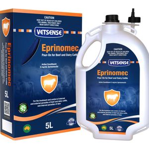Vetsense Eprinomec Pour-On for Cattle 5L