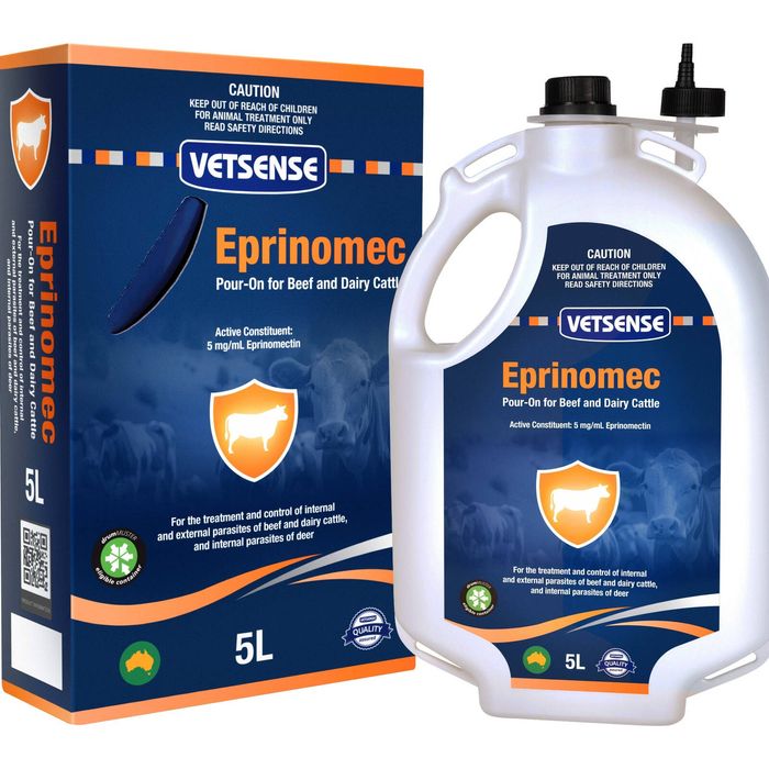 Vetsense Eprinomec Pour-On for Cattle 5L