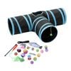 20pc Paws & Claws Pet Cat Tri-Tunnel w/Toys