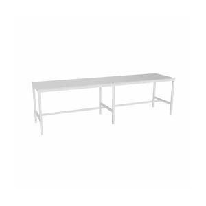 Olg Axis Bar Leaner 4 Leg White Frame White Top L2400mm X W750mm