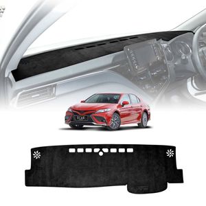 Luxury 3D Dash Mat Pad Cover Non-Slip for Toyota Camry 2018-2024 Microfiber Leather
