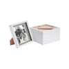Nicola Spring 5 Piece 8 x 8 3D Shadow Box Photo Frame Set - Craft Display Picture Frame with 6 x 6 Mount - White