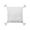 Yarra Textiles  Tufted Cushion Cover |Vintage window box pattern  | 60cm x 60cm ,White  , 100% cotton