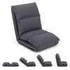 Costway 14Level Adjustable Floor Chair Sofa Backrest Foldable-Grey