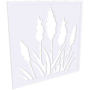 ProtectorAl 300-940 x 300-940mm Surfmist Bullrush Framed Composite Decorative Panel
