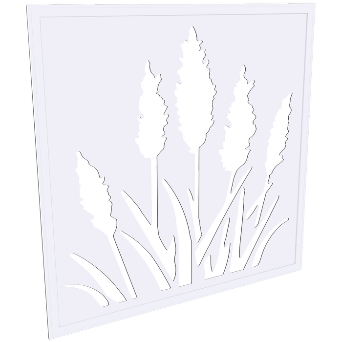 ProtectorAl 300-940 x 300-940mm Surfmist Bullrush Framed Composite Decorative Panel