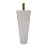 Adoored 53 - 30 x 130mm White Round Tapered Pine Furniture Leg