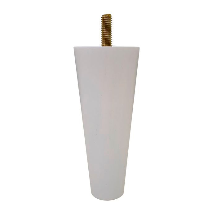 Adoored 53 - 30 x 130mm White Round Tapered Pine Furniture Leg