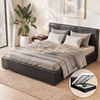 Artiss Bed Frame Queen Gas Lift Beds Base PU Leather