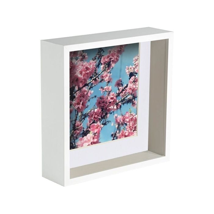 Nicola Spring 8 x 8 3D Shadow Deep Box Photo Frame - Craft Display Picture Frame with 6 x 6 Mount