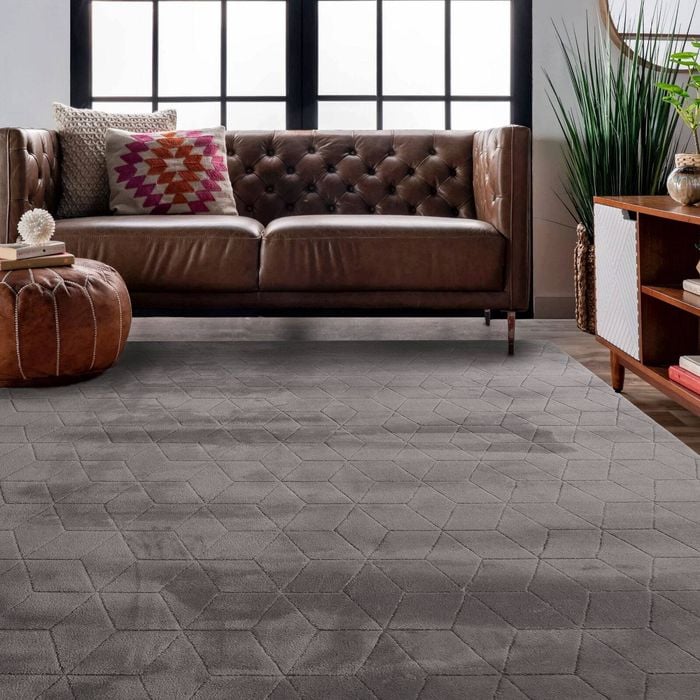 Quilted Pashmina 200 x 300cm Storm Mesh Rug