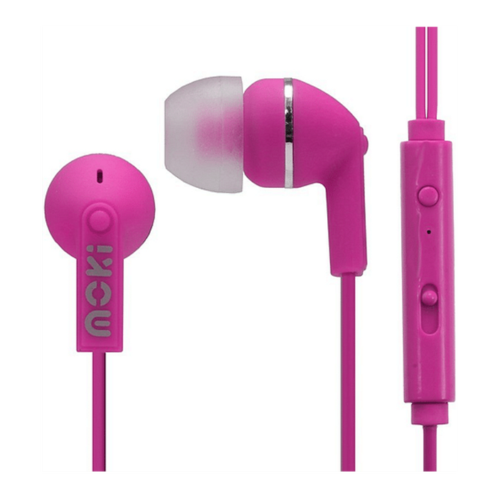 Moki Noise Isolation Earbuds With In-line Mic/control - Pink [acc Hcbmp]