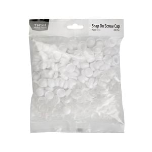 Taskmaster 6 - 8g White Snap On Screw Caps - 250 Pack - 6-8g