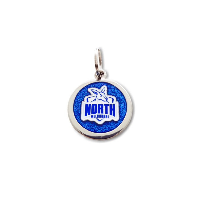 Afl Pet Id Tag - North Melbourne Kangaroos - Engravable - 25mm Diameter