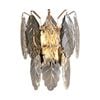 LumenSphere Veil 2-Light Wall Light - Gold Finish, Smoke and Clear Crystal, Iron Frame, G9 Base