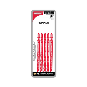 Diablo 132mm Bi-Metal Jig Saw Blade For General Purpose - 5 Pack