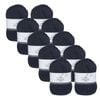 10x Malli Black Blend Basic 100g Knitting/crochet Craft Yarn Acrylic/poly