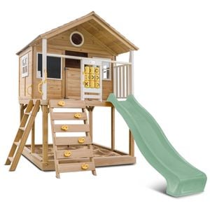 Lifespan Kids Warrigal Cubby House with 2.2m Pastel Green Slide 