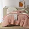 Vintage Design Homewares King Light Slate Grey Hugo Clay Cotton Gauze Quilted Coverlet Set