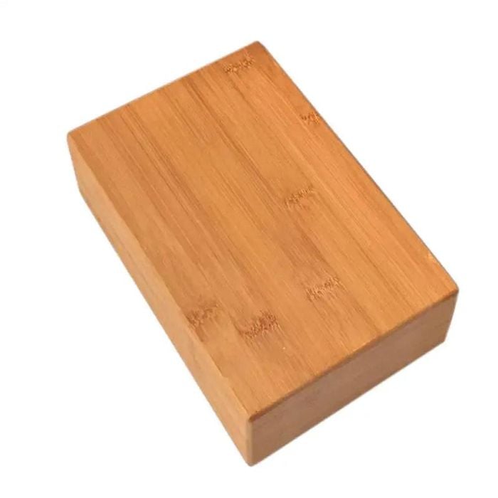 NNETM Natural Bamboo Yoga Block Non-Slip Fitness (Brown)