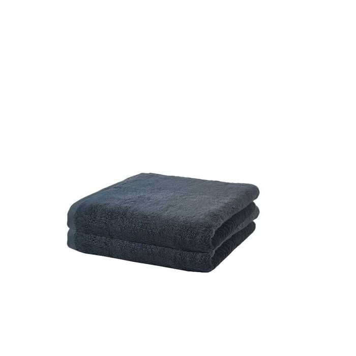 2 Pack - Luxury Egyptian Cotton Guest Towel 30x50cm - Steel