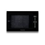 Kleenmaid 25L Black Glass Built In Microwave Quartz Grill Oven