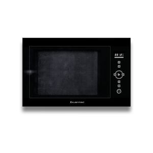 Kleenmaid 25L Black Glass Built In Microwave Quartz Grill Oven