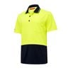 Hard Yakka Yellow Navy Hi Vis Short Sleeve Polo - Size 3XL