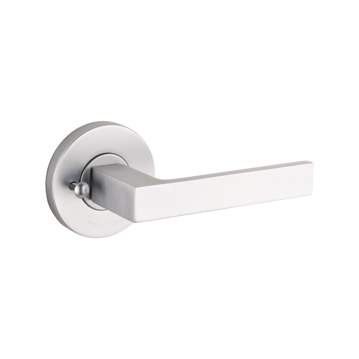 Lane 65mm Brushed Satin Chrome Cambridge Round Privacy Set