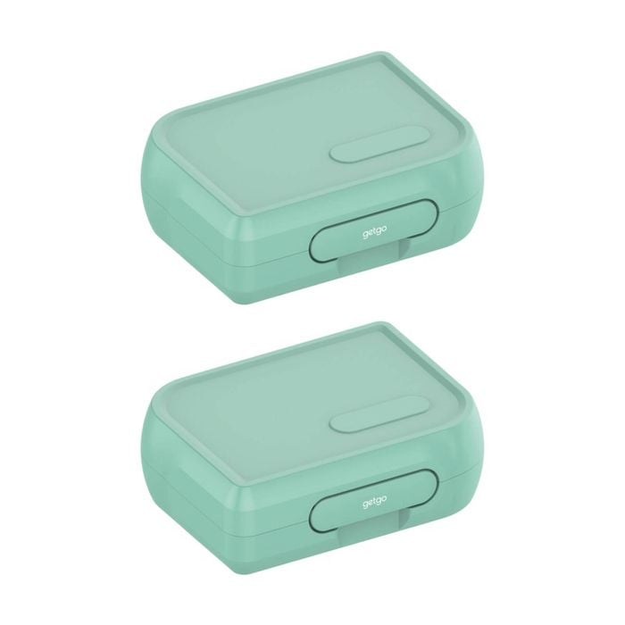2x Maxwell & Williams GetGo Bento Lunch Container Box Sage Medium