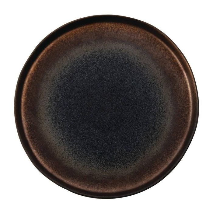 Olympia Ochre Flat Plates Porcelain Crockery 220mm Pack of 6