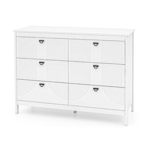 Costway 6-drawer Dresser Chest Of Drawers Buffet Sideboard Kitchen Cupboard White