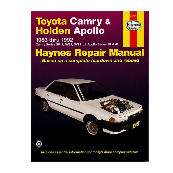 Toyota Camry (83-92) & Holden Apollo (89-93) Haynes Repair Manual