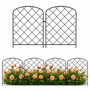 Advwin Garden Fence DIY Decorative Metal Panels Flower Bed Pet Barrier Border