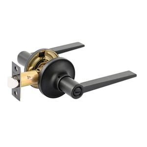Ikonic Black Matte Orbis Privacy Lever Set