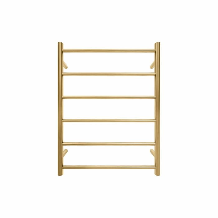 Retro Fit Brushed Gold PVD 6 Bar Non Heated Towel Rail – Round