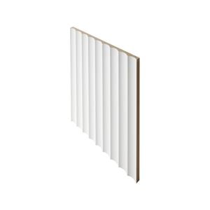2700 x 1200mm 12mm Lining Panel White MDF Primed Scallop 45mm