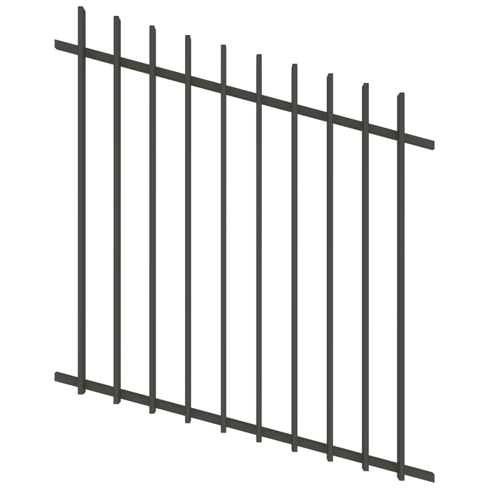 ProtectorAl 350 - 1200 x 1200mm Woodland Grey Raked Up to 15º Radiator Pool Fence Panel