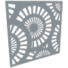 ProtectorAl 300 - 1200 x 300 - 1200mm Silver Brushed / Gloss White Sunburst Unframed Composite Deco Panel