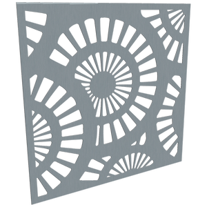 ProtectorAl 300 - 1200 x 300 - 1200mm Silver Brushed / Gloss White Sunburst Unframed Composite Deco Panel