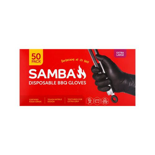 Samba Disposable BBQ Gloves Extra Large - 50 Pack - Bunnings Australia