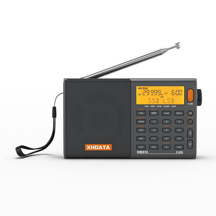 Full Band Am/fm/sw/mw Radio Receiver Grey
